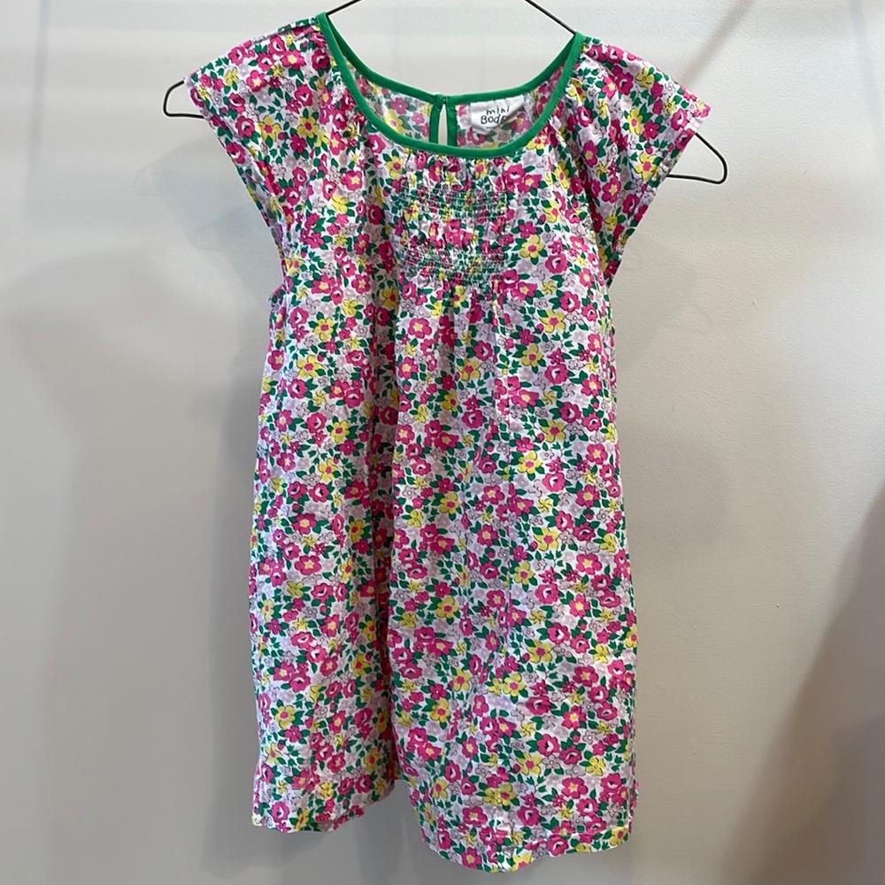 Mini Boden - girls, cap sleeve multicolor, floral blouse, size 12
